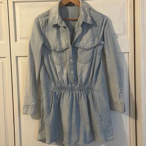 The Fifth Label stone washed boho mini denim dress womens small